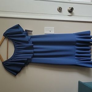 NWT LuLaRoe Cici Slate Blue Mermaid Dress